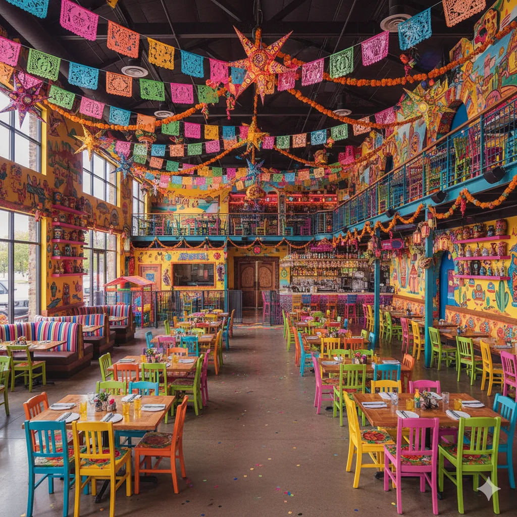 Paleta de colores Fiesta Colorida para restaurantes mexicanos